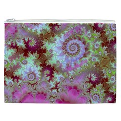 Raspberry Lime Delight, Abstract Ferris Wheel Cosmetic Bag (XXL) from ArtsNow.com Front