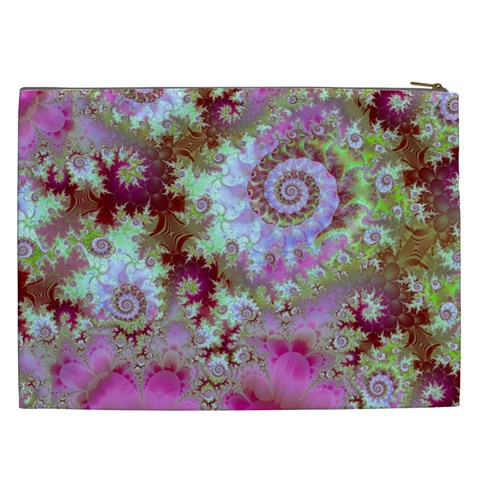 Raspberry Lime Delight, Abstract Ferris Wheel Cosmetic Bag (XXL) from ArtsNow.com Back