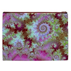 Raspberry Lime Delight, Abstract Ferris Wheel Cosmetic Bag (XXL) from ArtsNow.com Back