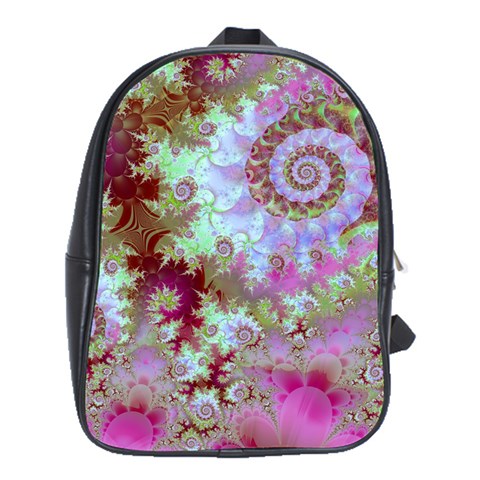 Raspberry Lime Delight, Abstract Ferris Wheel School Bag (XL) from ArtsNow.com Front