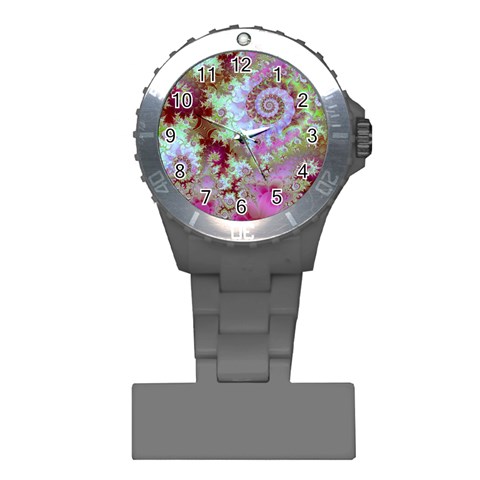 Raspberry Lime Delight, Abstract Ferris Wheel Nurses Watch from ArtsNow.com Front