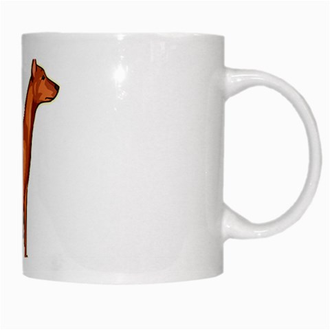 Doberman White Mug from ArtsNow.com Right