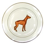 Doberman Porcelain Plate