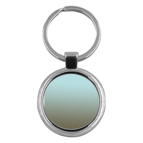 Blue Gold Gradient Key Chain (Round) from ArtsNow.com Front