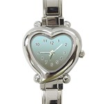 Blue Gold Gradient Heart Italian Charm Watch 