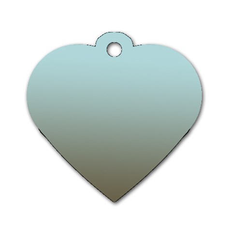 Blue Gold Gradient Dog Tag Heart (Two Sided) from ArtsNow.com Front