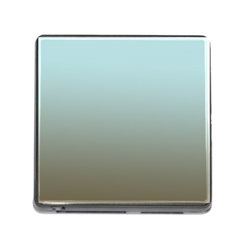 Blue Gold Gradient Memory Card Reader with Storage (Square) from ArtsNow.com Front