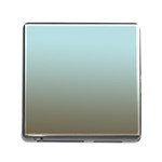 Blue Gold Gradient Memory Card Reader with Storage (Square)