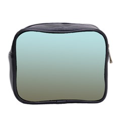 Blue Gold Gradient Mini Travel Toiletry Bag (Two Sides) from ArtsNow.com Back