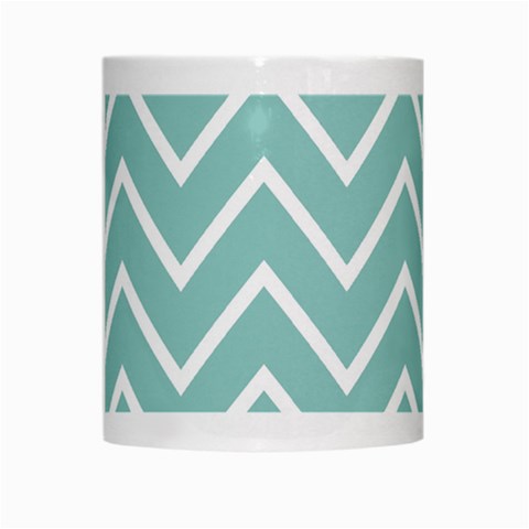 Blue And White Chevron White Coffee Mug from ArtsNow.com Center