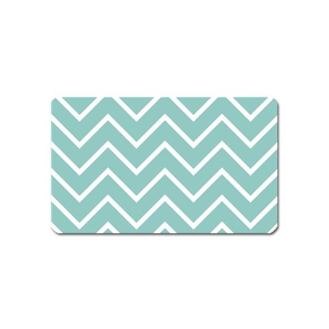 Blue And White Chevron Magnet (Name Card) from ArtsNow.com Front