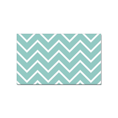 Blue And White Chevron Sticker 100 Pack (Rectangle) from ArtsNow.com Front