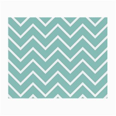 Blue And White Chevron Glasses Cloth (Small, Two Sided) from ArtsNow.com Front