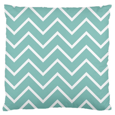 Blue And White Chevron Large Cushion Case (Single Sided)  from ArtsNow.com Front