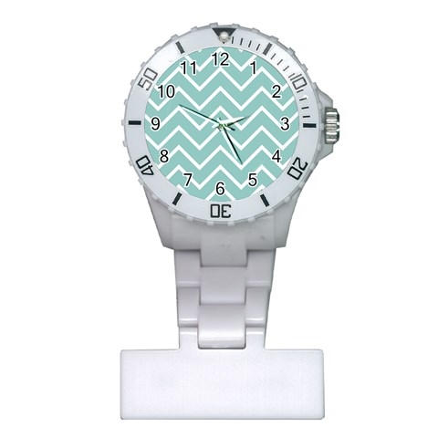 Blue And White Chevron Nurses Watch from ArtsNow.com Front