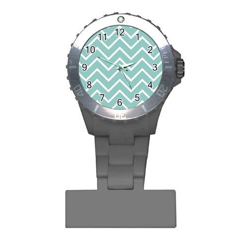 Blue And White Chevron Nurses Watch from ArtsNow.com Front