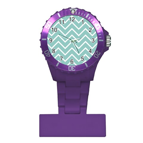 Blue And White Chevron Nurses Watch from ArtsNow.com Front