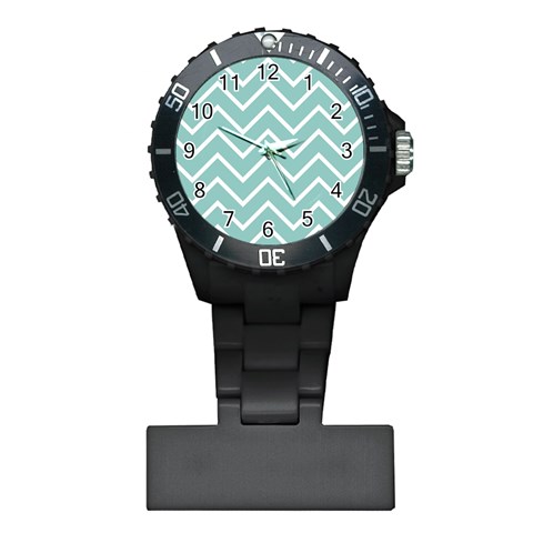 Blue And White Chevron Nurses Watch from ArtsNow.com Front