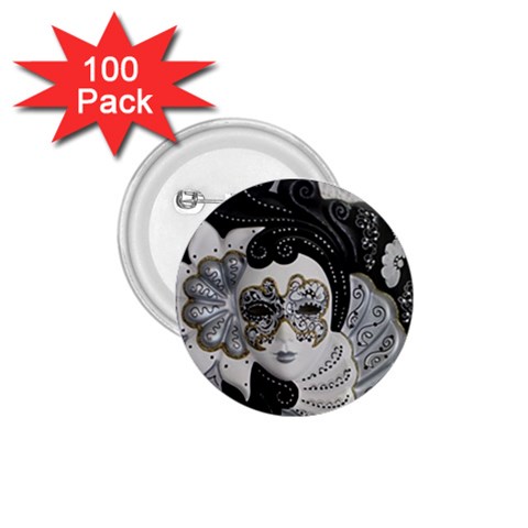 Venetian Mask 1.75  Button (100 pack) from ArtsNow.com Front