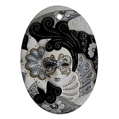 Venetian Mask Oval Ornament (Two Sides) from ArtsNow.com Front