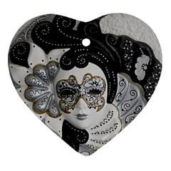 Venetian Mask Heart Ornament (Two Sides) from ArtsNow.com Front