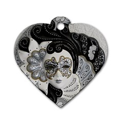 Venetian Mask Dog Tag Heart (Two Sided) from ArtsNow.com Front