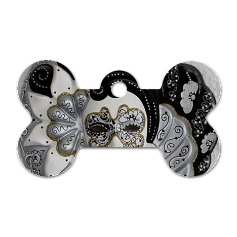 Venetian Mask Dog Tag Bone (One Sided) from ArtsNow.com Front