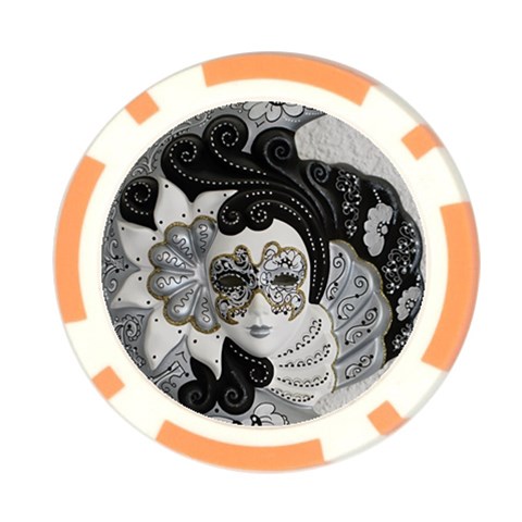 Venetian Mask Poker Chip (10 Pack) from ArtsNow.com Front