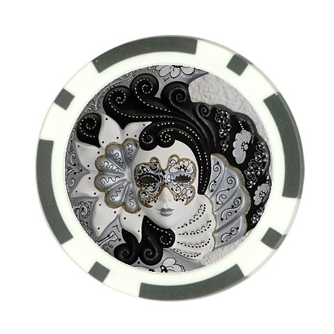 Venetian Mask Poker Chip (10 Pack) from ArtsNow.com Back