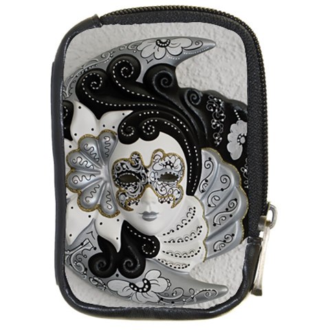 Venetian Mask Compact Camera Leather Case from ArtsNow.com Front