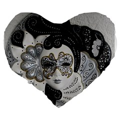 Venetian Mask 19  Premium Heart Shape Cushion from ArtsNow.com Back