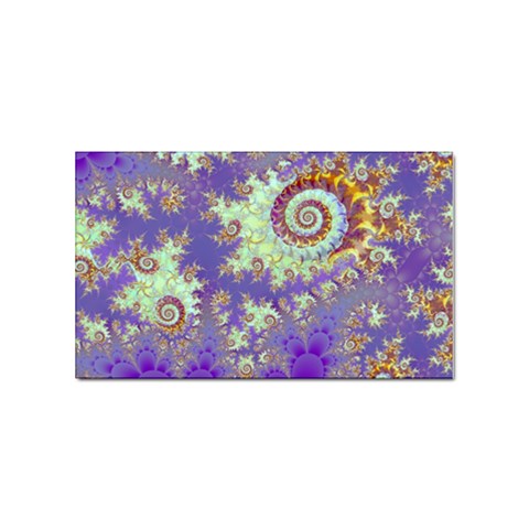 Sea Shell Spiral, Abstract Violet Cyan Stars Sticker (Rectangle) from ArtsNow.com Front