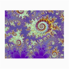 Sea Shell Spiral, Abstract Violet Cyan Stars Glasses Cloth (Small, Two Sided) from ArtsNow.com Front