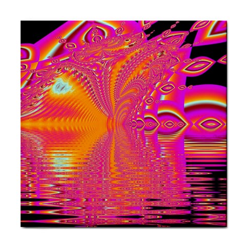 Magenta Boardwalk Carnival, Abstract Ocean Shimmer Ceramic Tile from ArtsNow.com Front