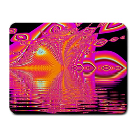 Magenta Boardwalk Carnival, Abstract Ocean Shimmer Small Mouse Pad (Rectangle) from ArtsNow.com Front