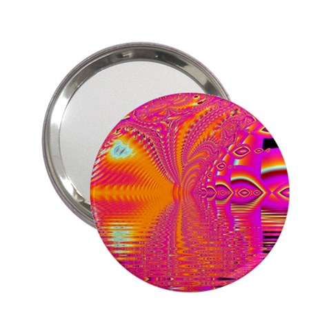 Magenta Boardwalk Carnival, Abstract Ocean Shimmer Handbag Mirror (2.25 ) from ArtsNow.com Front