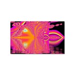 Magenta Boardwalk Carnival, Abstract Ocean Shimmer Sticker (Rectangle)