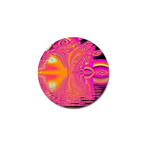 Magenta Boardwalk Carnival, Abstract Ocean Shimmer Golf Ball Marker 10 Pack from ArtsNow.com Front