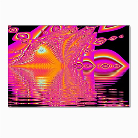 Magenta Boardwalk Carnival, Abstract Ocean Shimmer Postcard 4 x 6  (10 Pack) from ArtsNow.com Front