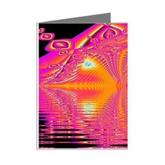 Magenta Boardwalk Carnival, Abstract Ocean Shimmer Mini Greeting Card (8 Pack) from ArtsNow.com Right