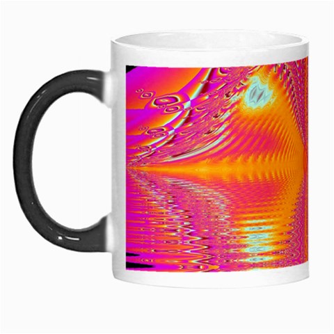 Magenta Boardwalk Carnival, Abstract Ocean Shimmer Morph Mug from ArtsNow.com Left