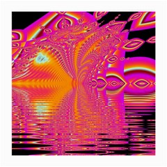 Magenta Boardwalk Carnival, Abstract Ocean Shimmer Glasses Cloth (Medium, Two Sided) from ArtsNow.com Front