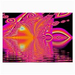 Magenta Boardwalk Carnival, Abstract Ocean Shimmer Glasses Cloth (Large)