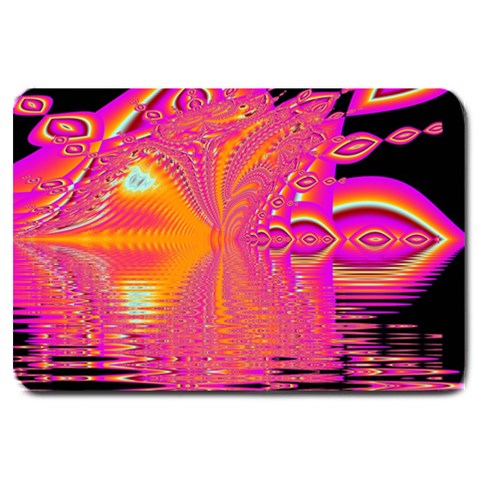 Magenta Boardwalk Carnival, Abstract Ocean Shimmer Large Door Mat from ArtsNow.com 30 x20  Door Mat