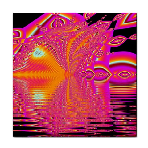 Magenta Boardwalk Carnival, Abstract Ocean Shimmer Face Towel from ArtsNow.com Front