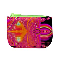 Magenta Boardwalk Carnival, Abstract Ocean Shimmer Coin Change Purse from ArtsNow.com Front