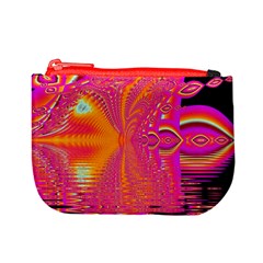 Magenta Boardwalk Carnival, Abstract Ocean Shimmer Coin Change Purse from ArtsNow.com Front