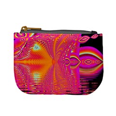 Magenta Boardwalk Carnival, Abstract Ocean Shimmer Coin Change Purse from ArtsNow.com Front