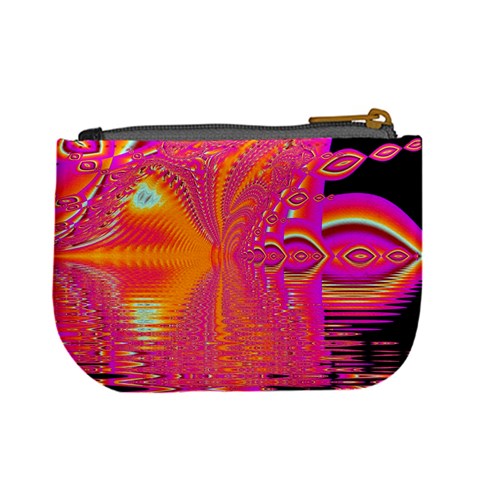 Magenta Boardwalk Carnival, Abstract Ocean Shimmer Coin Change Purse from ArtsNow.com Back