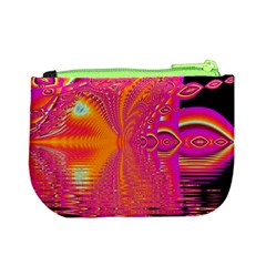 Magenta Boardwalk Carnival, Abstract Ocean Shimmer Coin Change Purse from ArtsNow.com Back